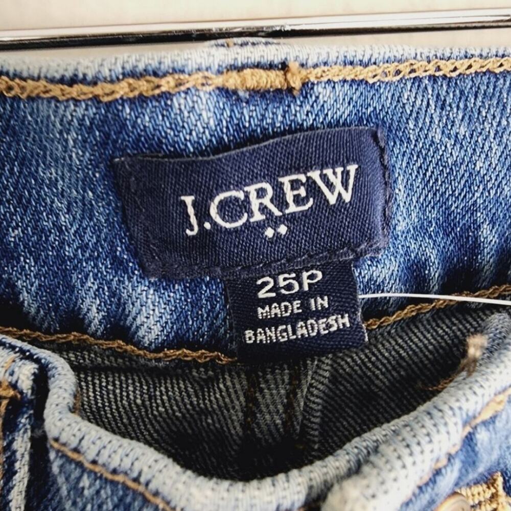 ​J. Crew Utility Jean High Rise Crop Wide Leg Patch Pocket Dark Wash 25P New - Picture 5 of 12